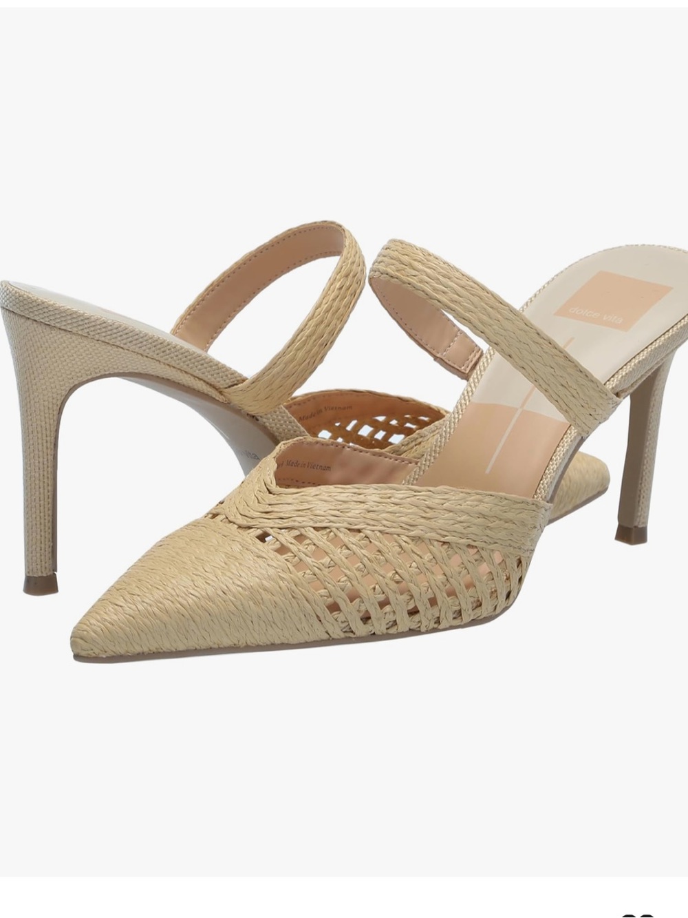 Dolce vita natural  kaline raffia strap mules sandals new sz 10 m